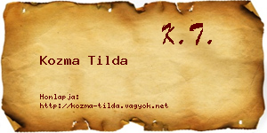 Kozma Tilda névjegykártya
