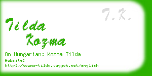 tilda kozma business card